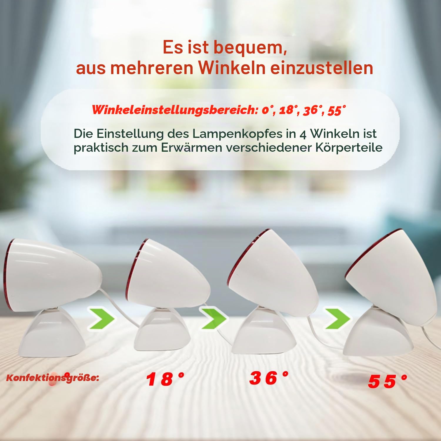 Rotlichtlampe Wärmelampe,Infrarotlampe, Infrarotlampe mit Schutzgitter,150 Watt mit Zeitschaltuhr und einstellbarer Temperatur，Winkel einstellbar für entspannende Muskelermüdung