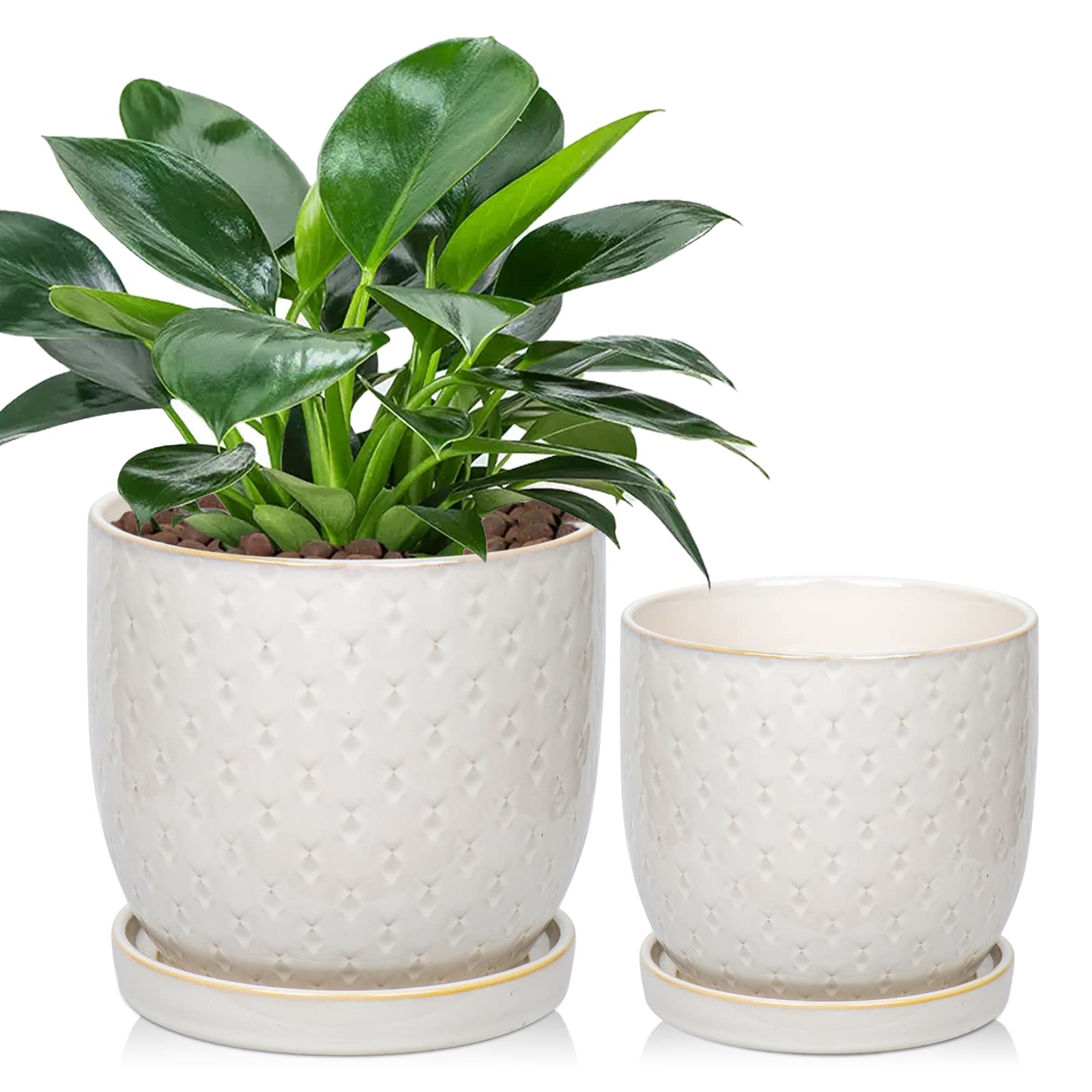 Oairse Bloempot, keramische plantenpotten, ronde vetplantenpotten Oairse Bloempot, keramische plantenpotten, ronde vetplantenpotten