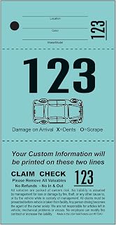3 Part Custom Valet Parking Tickets 1000 Pack VT3-AC (Blue)