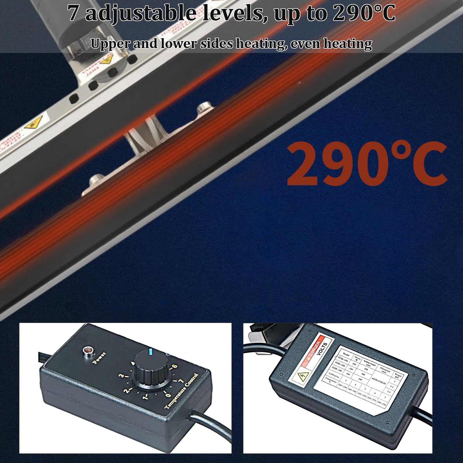 Sigillatrice Termica Portatile, Larghezza Di Saldatura 15 Mm, Sigillatrice Per Sacchetti Di Plastica 200 Mm/300 Mm/400 Mm, Per Sacchetti Mylar, Sacchetti In Alluminio,30cm
