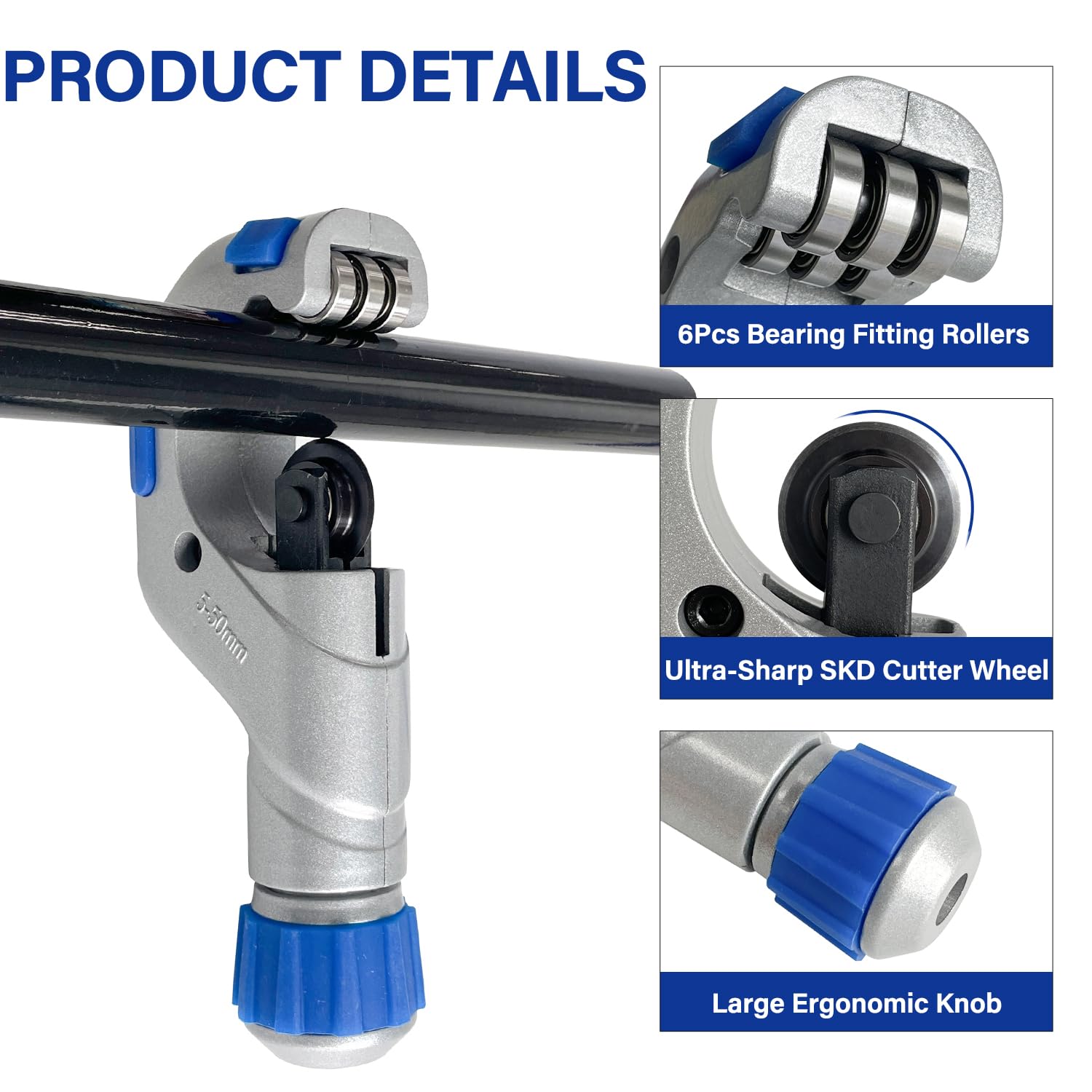 Aluminium Pipe Cutter Deburring Tool Set Socpuro Tube Cutter With Deburring Tool - 3/16 To 2 ...