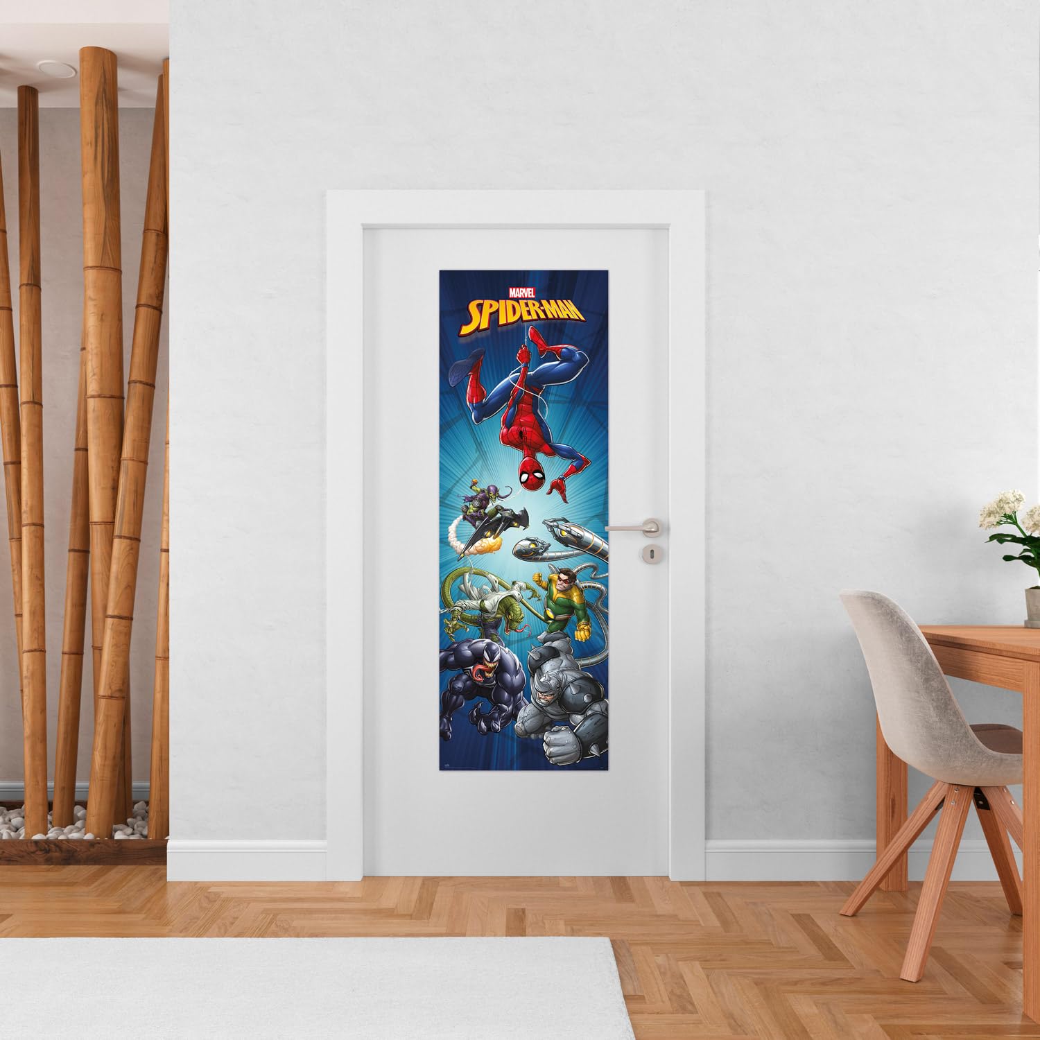 Grupo Erik Marvel Spiderman plakat - 20,8 x 62,2 cala / 53 x 158 cm - wysyłka zwinięta - fajne plakaty - plakat artystyczny - plakaty i wydruki - plakaty na drzwi