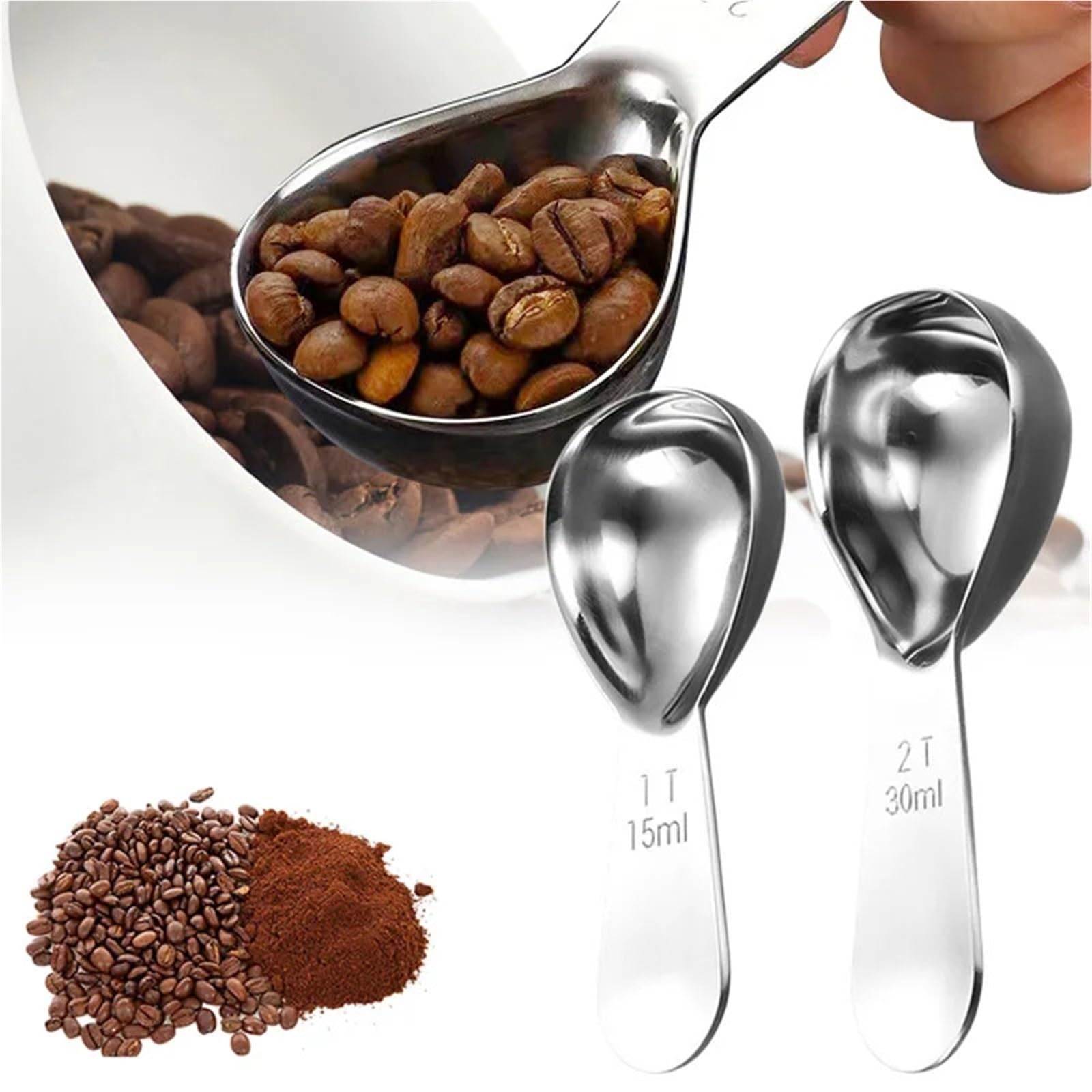 Kaffeemesslöffel aus Edelstahl