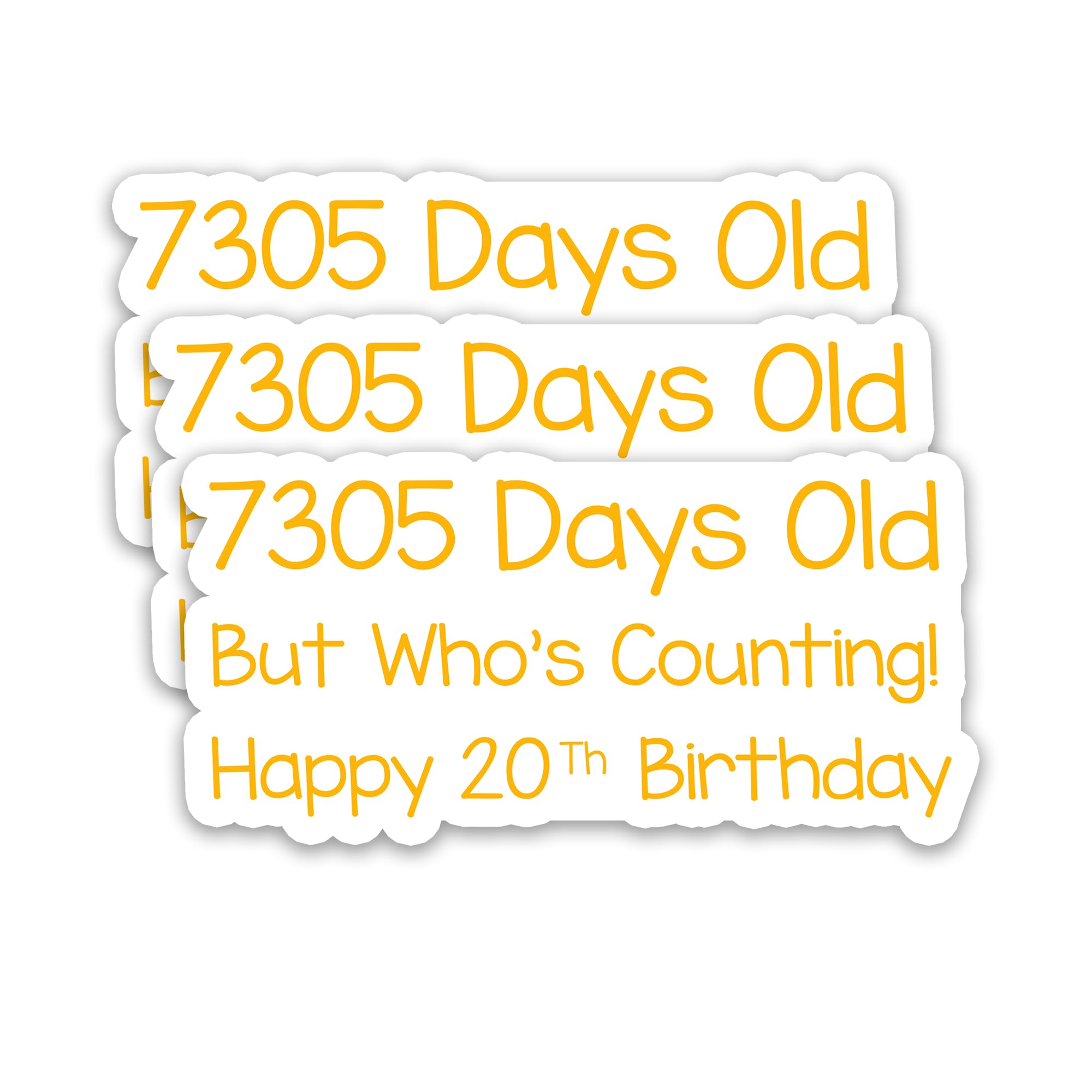 Photo 1 of (3Pcs) Funny 20th Birthday Stickers – Your Teens Have Now Officially Expired - Waterproof Vinyl Decals for 20th Birthday Gifts, Water Bottles, Scrapbooks, Journals, 3 x 3 inch
