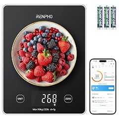 RENPHO Digital Kitchen Scale Smart Food Weight Scale with Nutritional Calculator Gram Scale for Weight Loss Cooking Baking