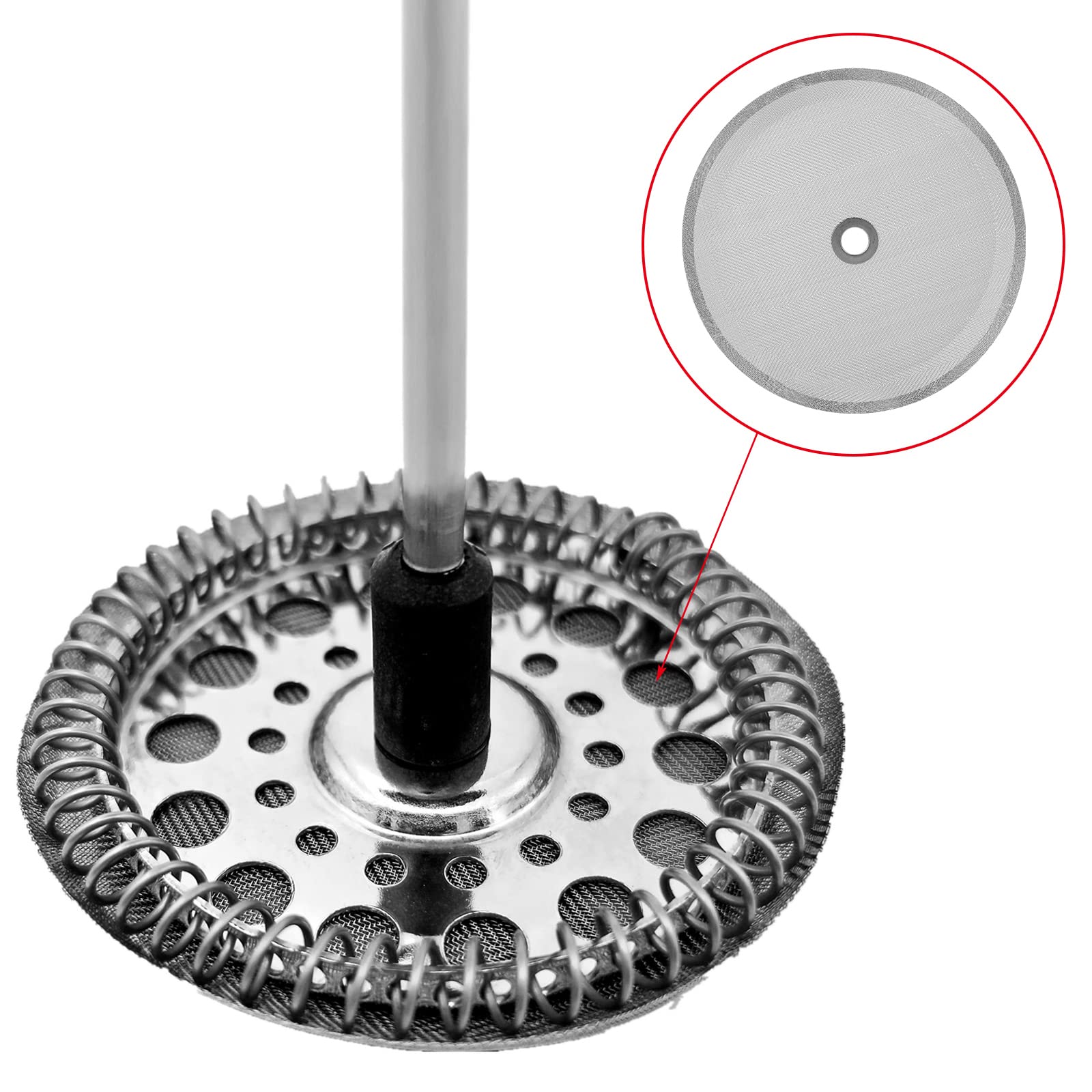 Filtro di ricambio, filtro di ricambio per caffè, 6 pezzi, in acciaio inox 304, ricambio per macchine da caffè da 350 ml/3 tazze