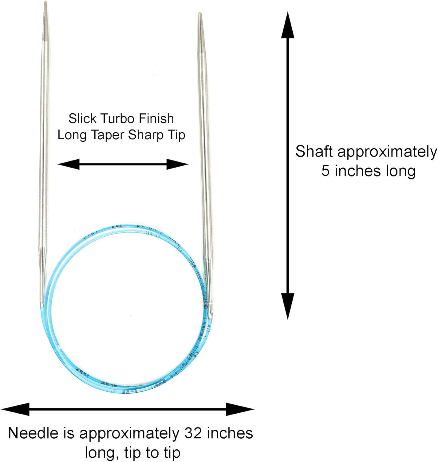 Addi Knitting Needle Turbo Circular Skacel Blue Cord 20 Inch (50cm