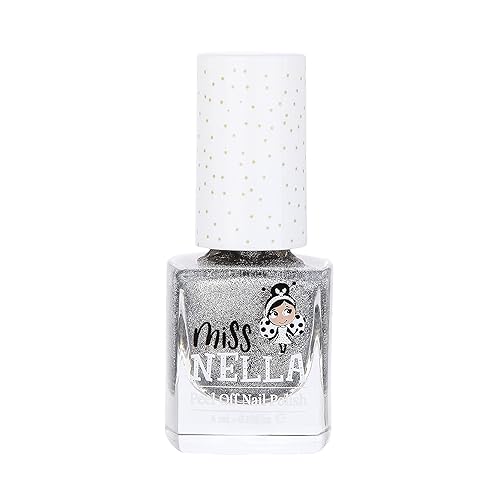 Miniatura 3 de MISS NELLA Shooting Star - Esmalte de uñas seguro especial plateado brillante para niños, fórmula no tóxica y sin olor para niños y niños pequeños,
