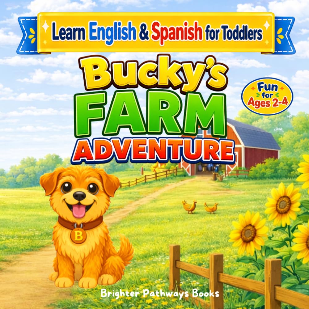 Bucky’s Farm Adventure: Learn English & Spanish with Farm Animals for Toddlers (Bucky's Bilingual Books)