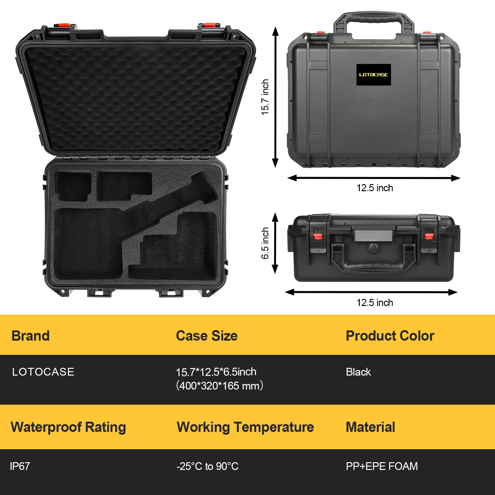 LOTOCASE Hard Case for Dewalt 20V MAX XR Angle Grinder - DCG412B
