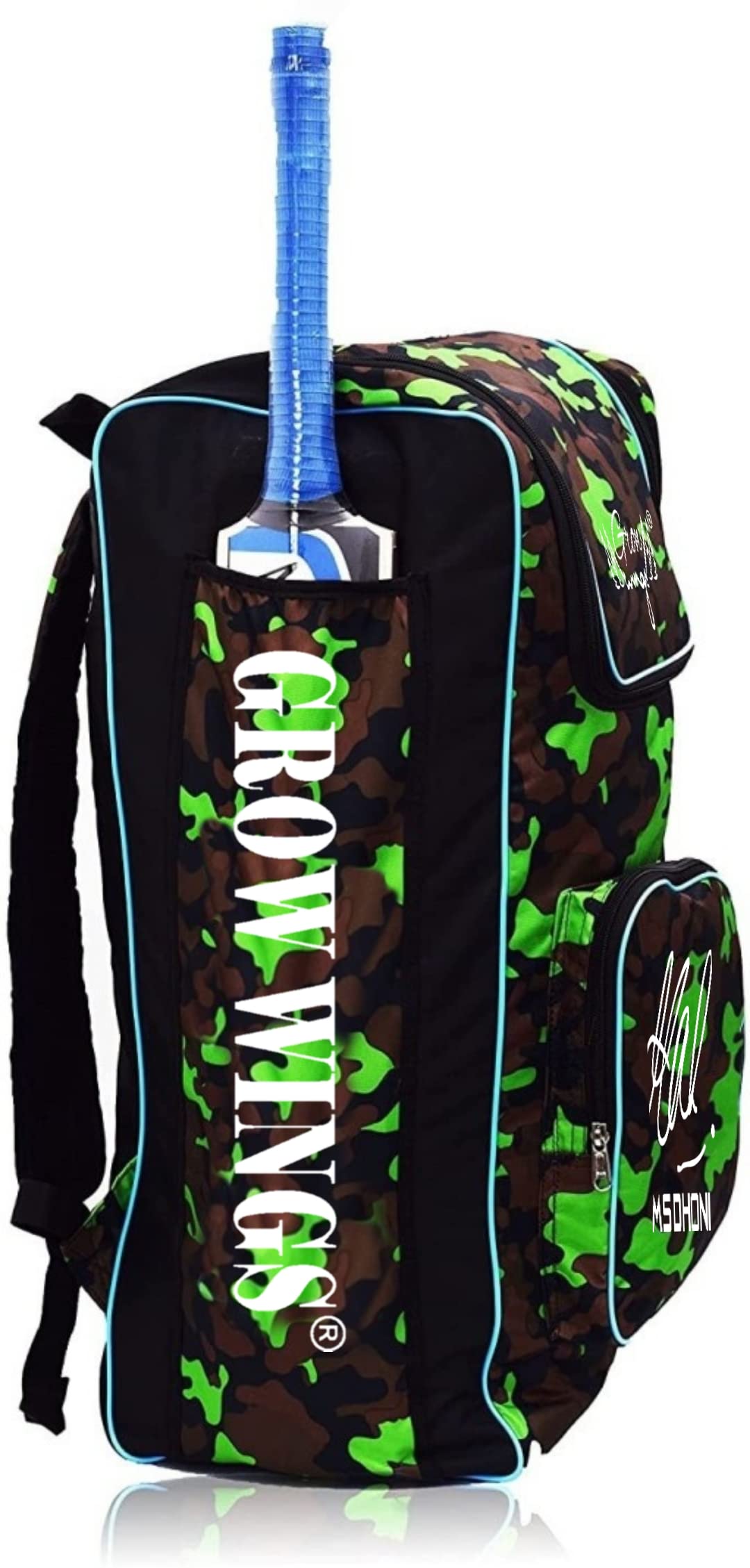 Grow wings Cricket Kit Bag Light Weight Kit Bag for Cricketer (GREEN)