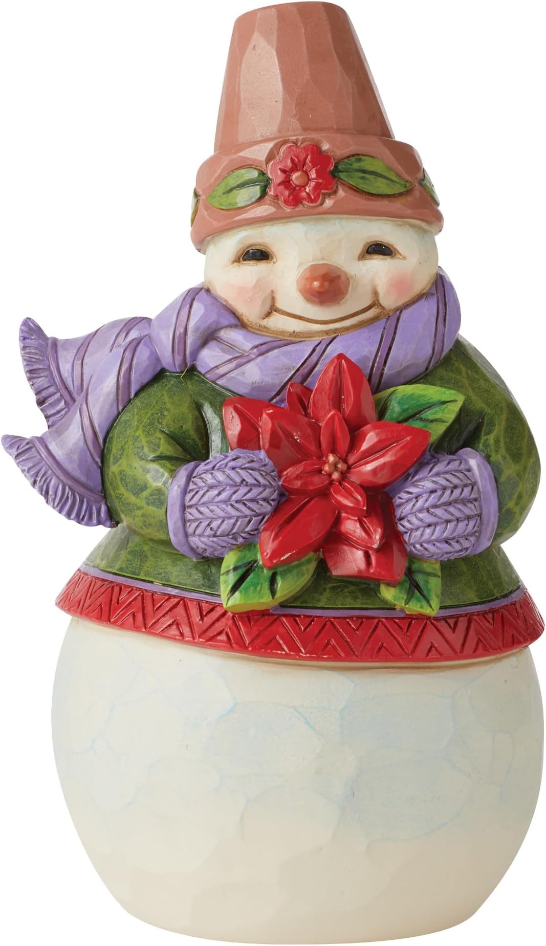 Pint Sized Snowman Poinsettia - Heartwood Creek by Jim Shore