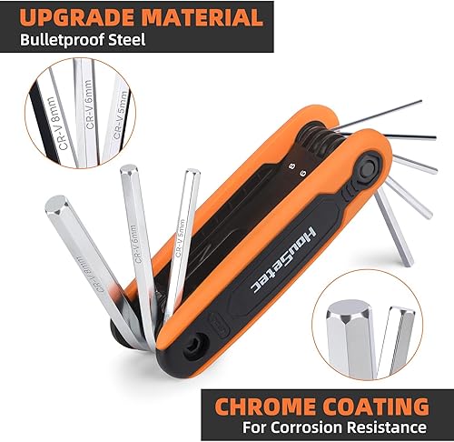 Miniatura 6 de Allen - Juego de llaves Allen  Juego de llaves hexagonales métricas y estándar SAE plegables Allen  2 unidades portátiles pequeñas Allen juegos de