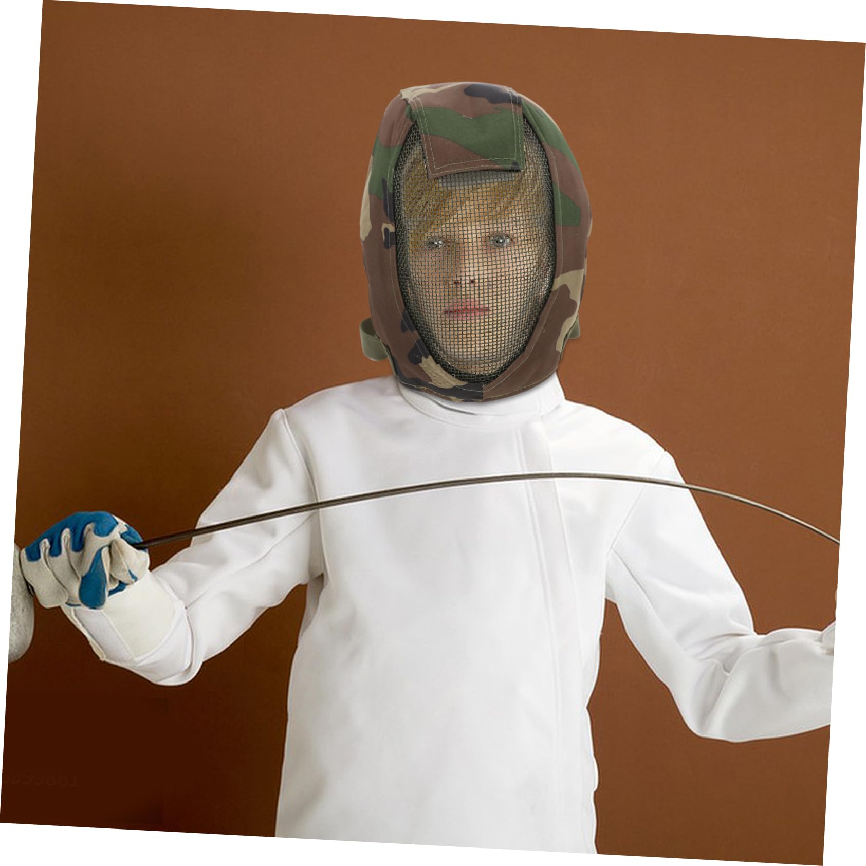 Maschera Integrale Sportiva Traspirante Protezione Viso Antiurto Tessuto Oxford Design Rete Sicura Indossare Esterno Portatile Pratica