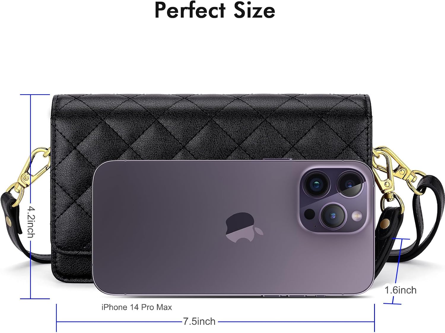 nuoku Crossbody Bag for Women Cellphone Little Purse with Credit Card Slots Lightweight Leather Wristlet Wallet | Cellphone, Little Purse, Lightweight - Image 6