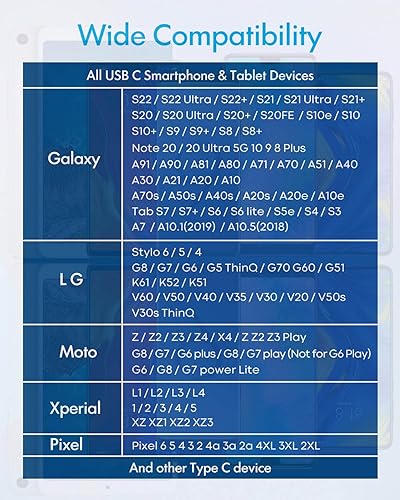 Miniatura 7 de Baiwwa - Cable USB tipo C extra largo, de carga rápida, cable cargador trenzado USB A a USB C