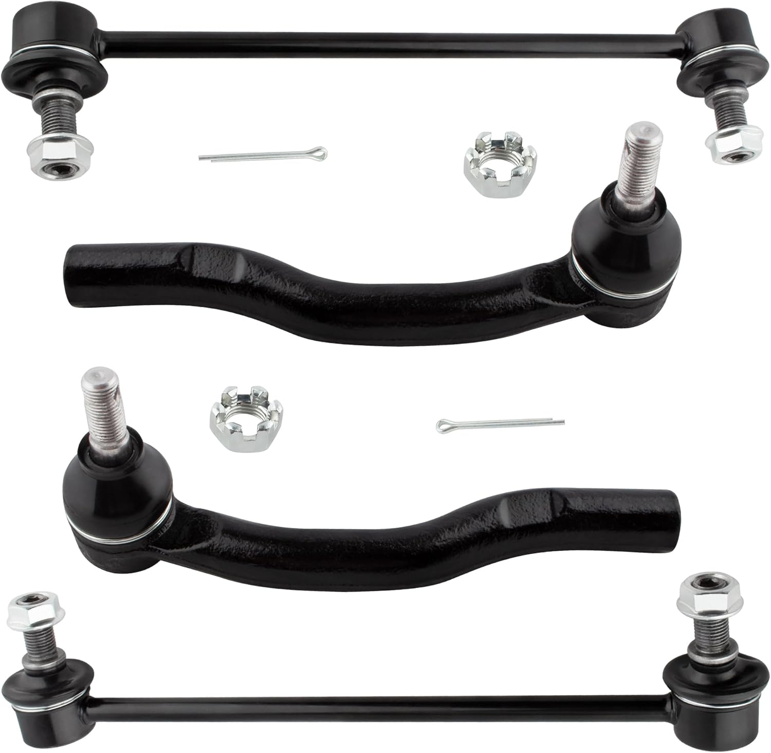 K750123 ES80603 ES80602 Front Stabilizer Sway Bar Links Outer Tie Rod Ends Left & Right for Toyota Camry 2007-2011, Pack of 4