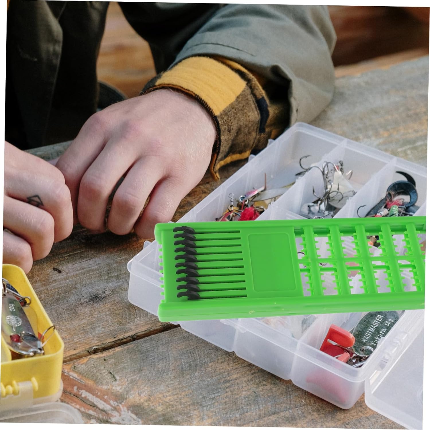 POPETPOP Fish Hook Organizer Fishing Gear Hooks Fishing Tackle Tool Fishing Line Winders Fishing Line Keeper
