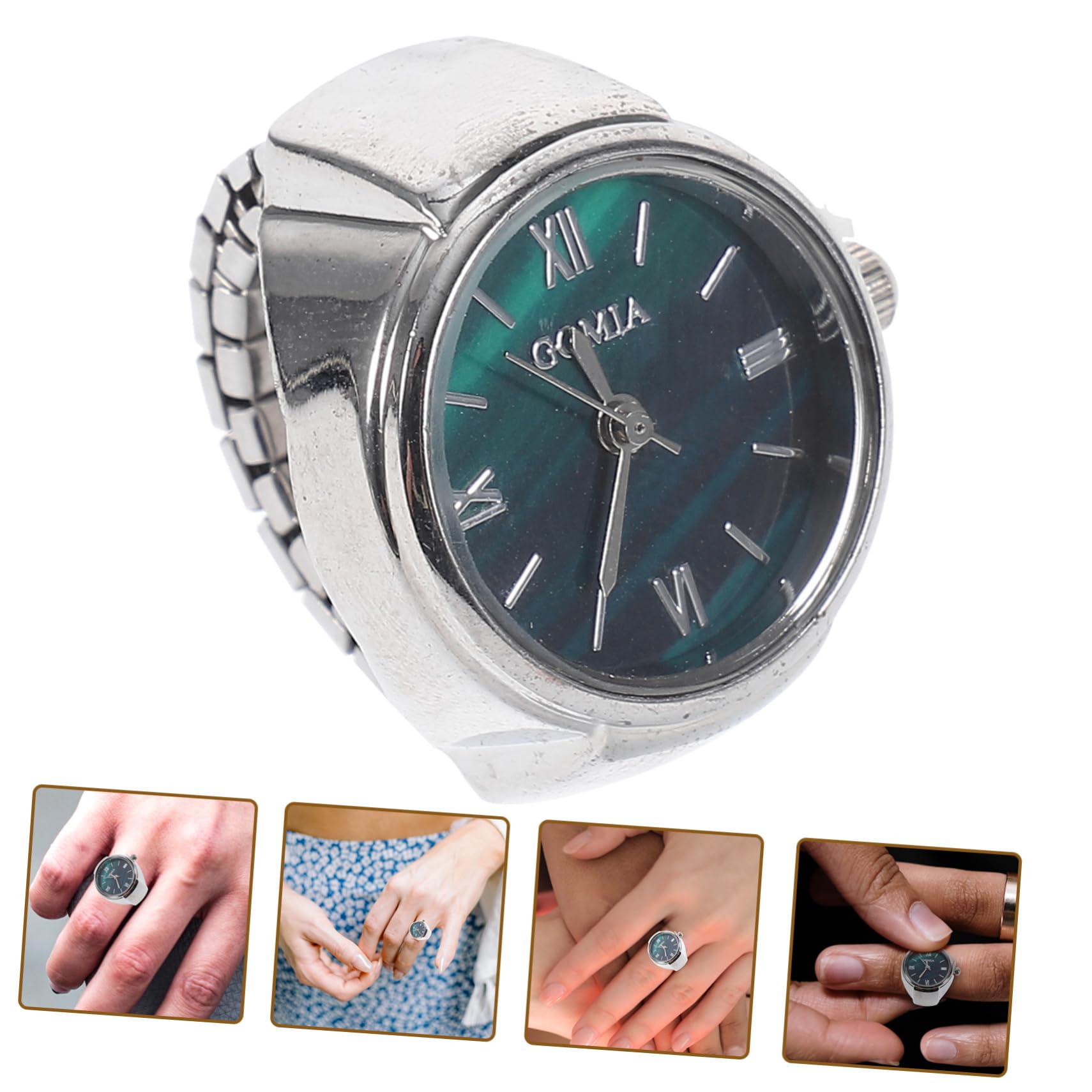 Reloj de dedo reloj de anillo para hombres reloj de anillo creativo reloj de anillo de dedo reloj de anillo para hombre reloj de anillo para mujer anillos relojes para mujeres hombres reloj