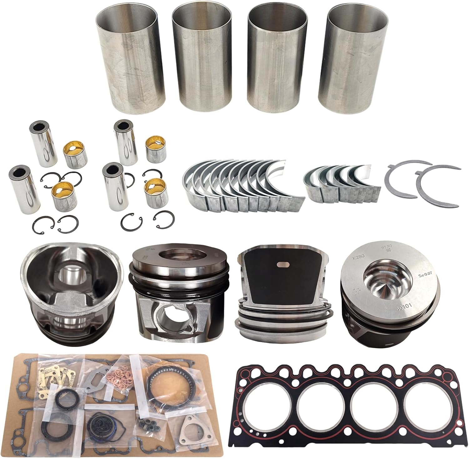 BF4M1011 Overhaul Rebuild Kit (No valve set) For Deutz BF4M1011 BF4M1011F Engine For Bobcat 863 864 Skid Steer Loader Round Combustion Chamber 45mm 04271974