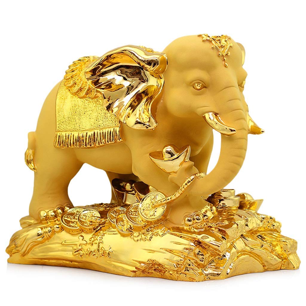 Figuras de Elefante de la Suerte, decoración de Apertura de Regalo, decoración Artesanal, decoración de Regalo para Suerte y Riqueza, hogar u Oficina, estatuas, Escultura de