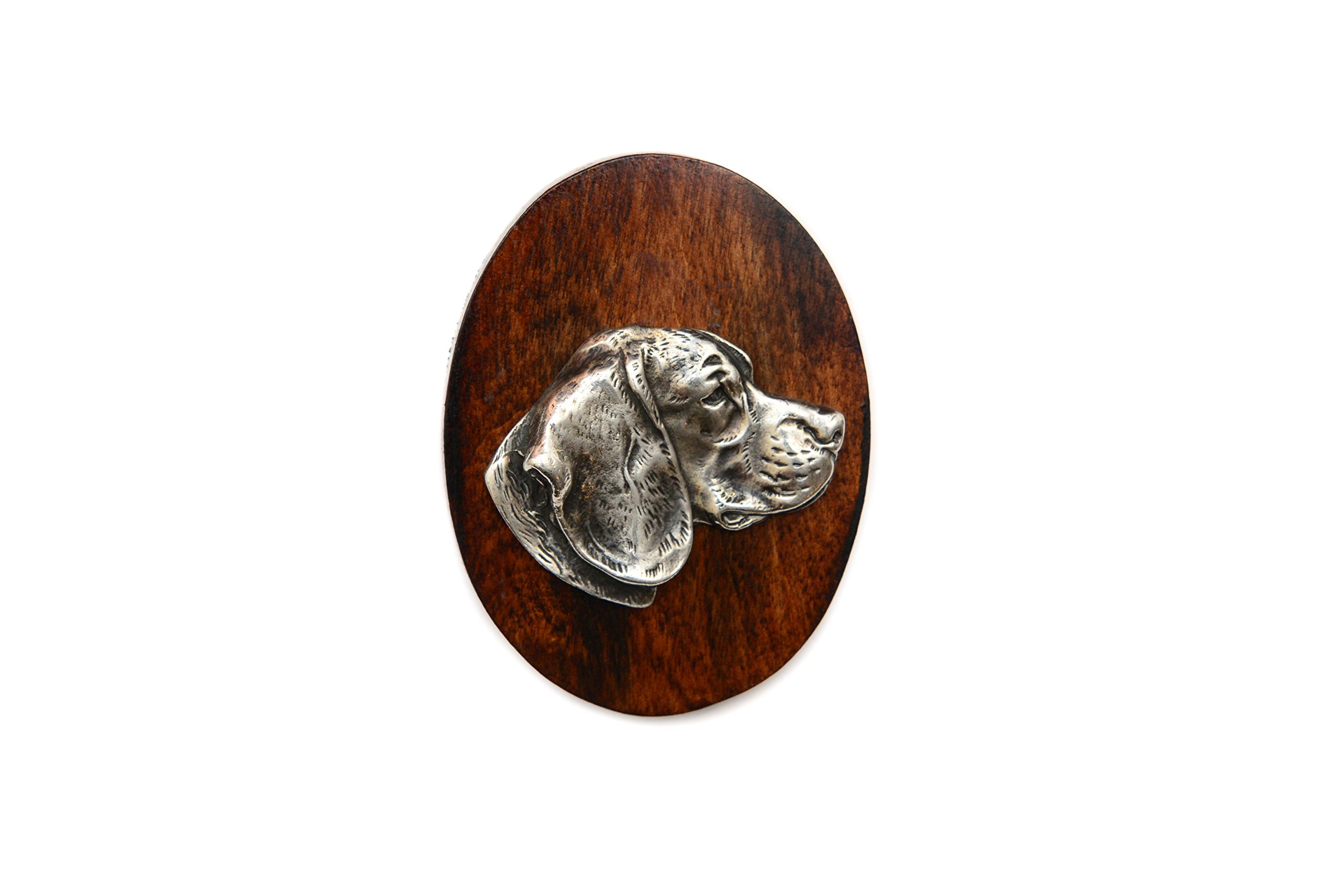 Art-Dog Dog Show Ring Clip Number Holder - Brooch with Clip Dog Show Exhibit Number Holder - Handmade Dog Show Accessory – Dog Tag Clip 7x5cm – Beagle — image 1