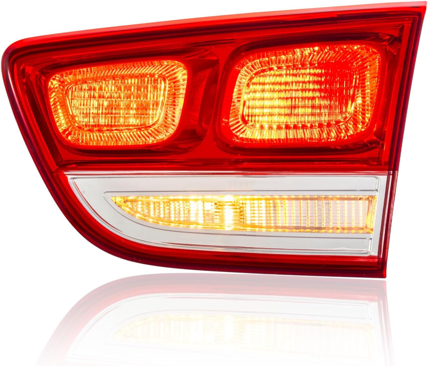 UPGRADE Compatible With 2016-2018 Kia Sorento L/LX/EX Inner Tail Lights with Halogen Bulbs 92403-C6000 92404-C6000 Passenger Right Side