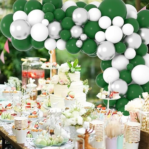 Miniatura 39 de Kit de guirnalda de globos rojos y blancos y plateados: 122 globos rojos y blancos, globos rojos y plateados, globos de graduación para cumpleaños