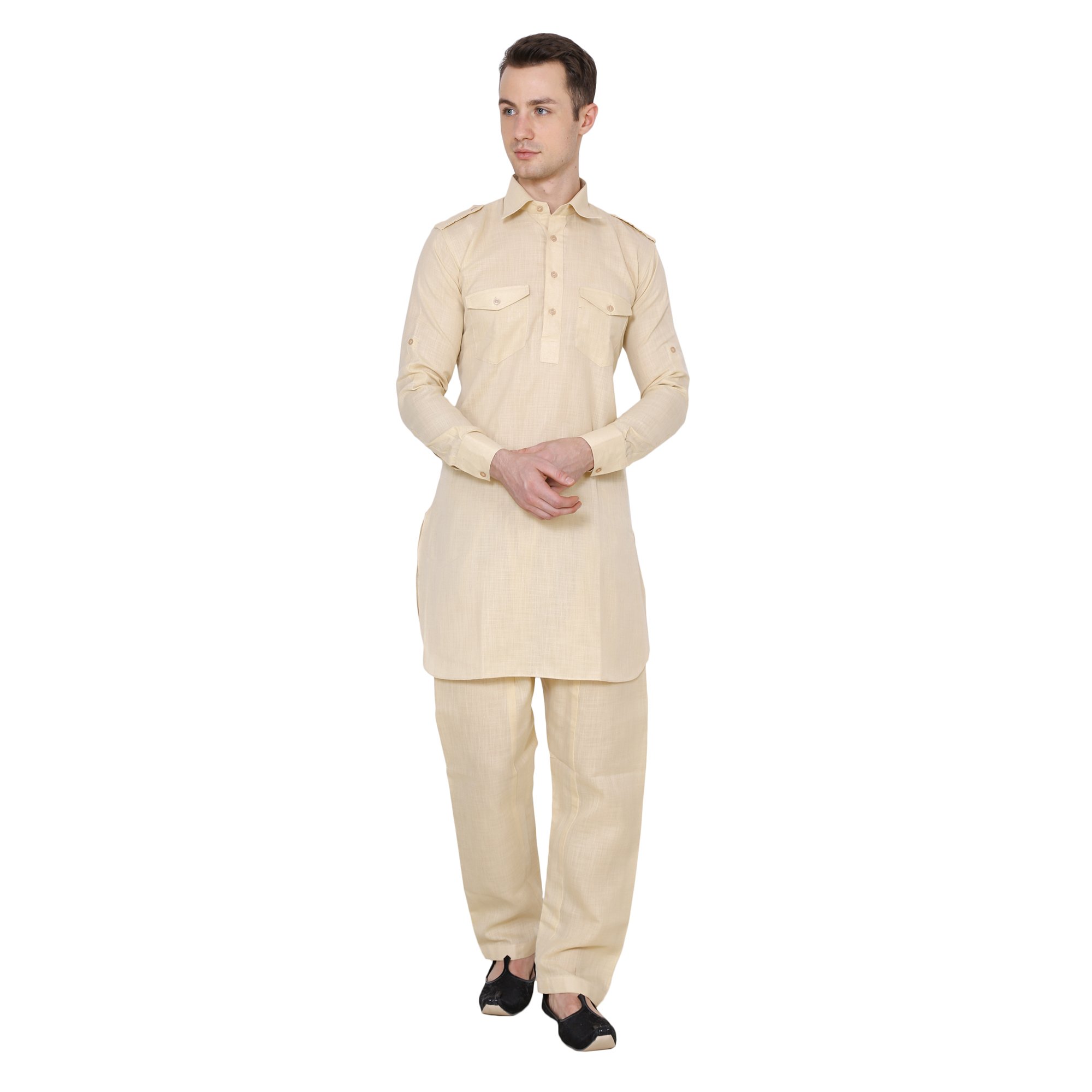 royal kurta Men's Cotton Pathani Suit-picture-21