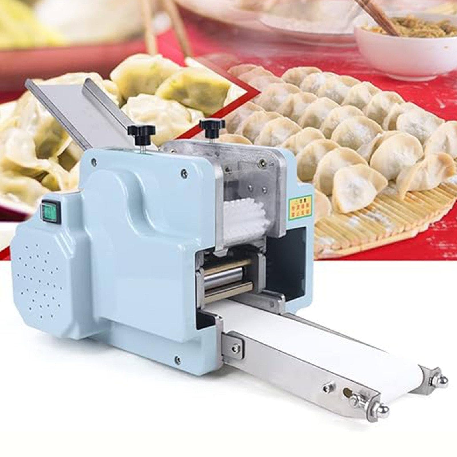 FHRKA Sheeter Dumpling Wrapper Machine Electric Dumpling Skin Maker, 140W Commercial Automatic Dumpling Wrappers Machine (Raviolidumplingskinmolds)