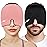 Migraine Relief Gel Ice Head Wrap, Hot and Cold Therapy Headache Relief Hat, Migraine Cap for Puffy Eyes, Headache Eyes Mask for Sinus, Tension and Stress Relief (Black & Pink)