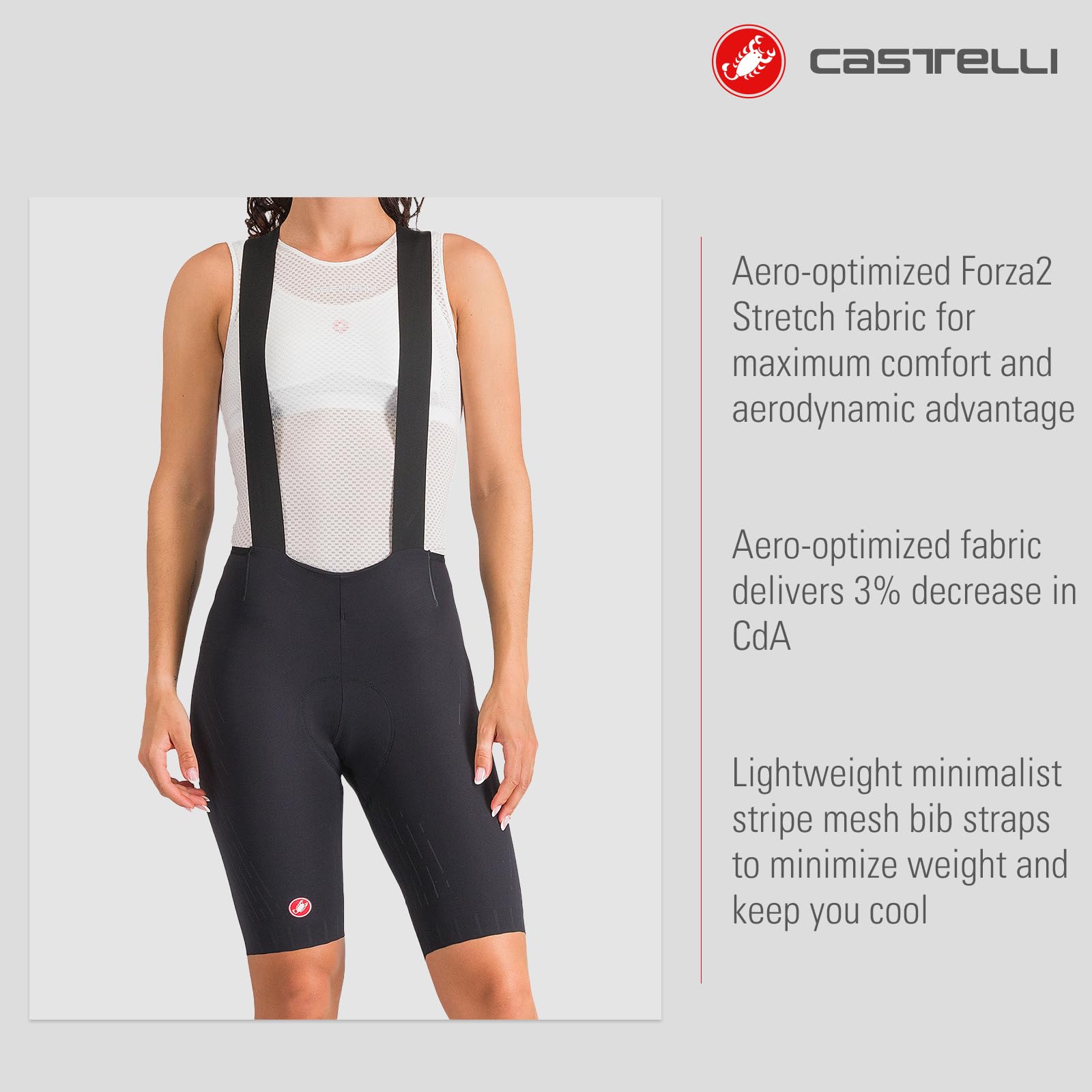 CASTELLI, Free Aero Race S - Culote corto para mujer