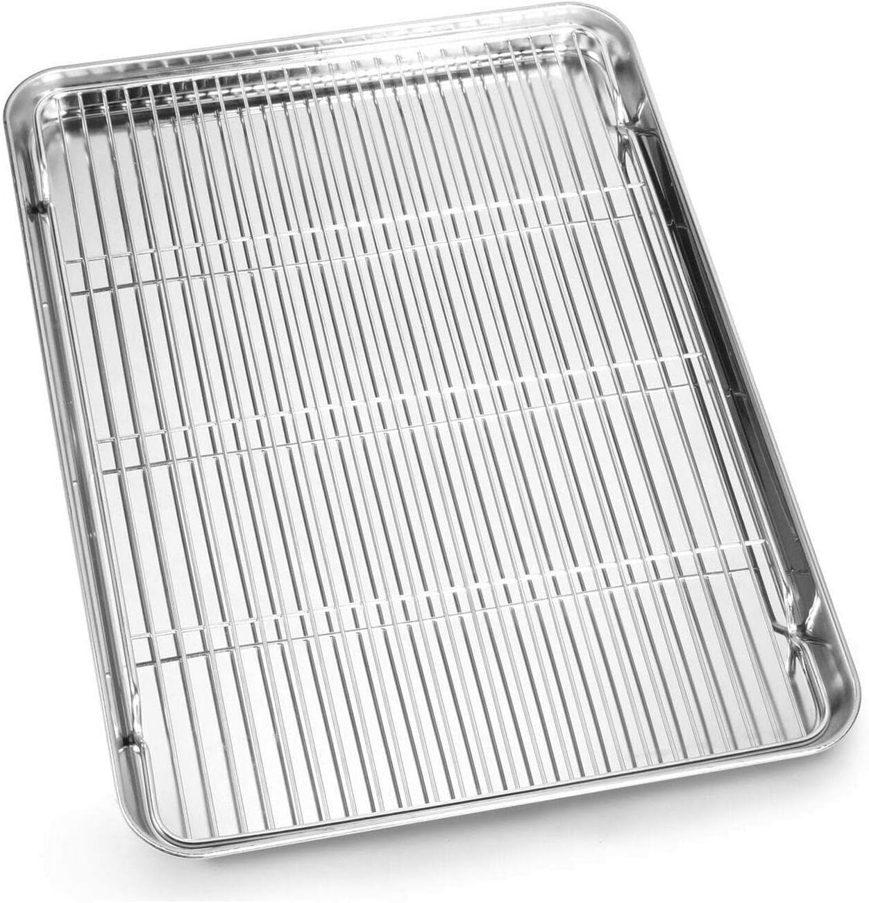 LKOP 16 inch Stainless Steel Baking Pan with a Rack ScreenM Bakeware sets Sheet pan Baking tray Baking accessories