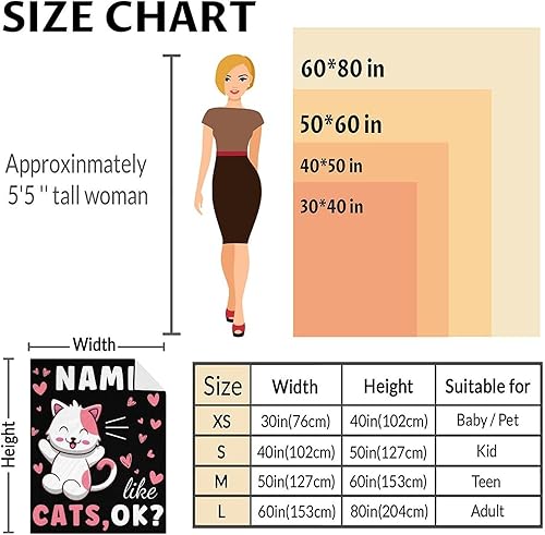 Miniatura 9 de Manta de gato para niñas, niños, amantes de los gatos, tamaño de cuna de 40 x 50 pulgadas, manta suave y acogedora para regalo, manta divertida
