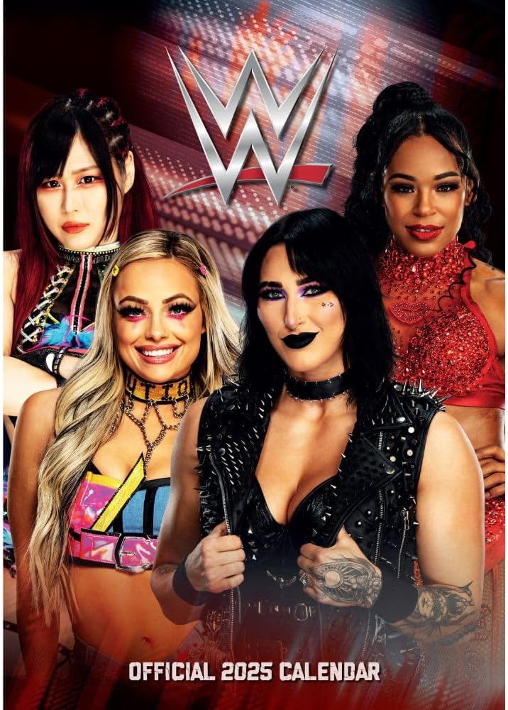 2025 Calendar WWE Women Month to View A3 Wrestling Calendar Official Product