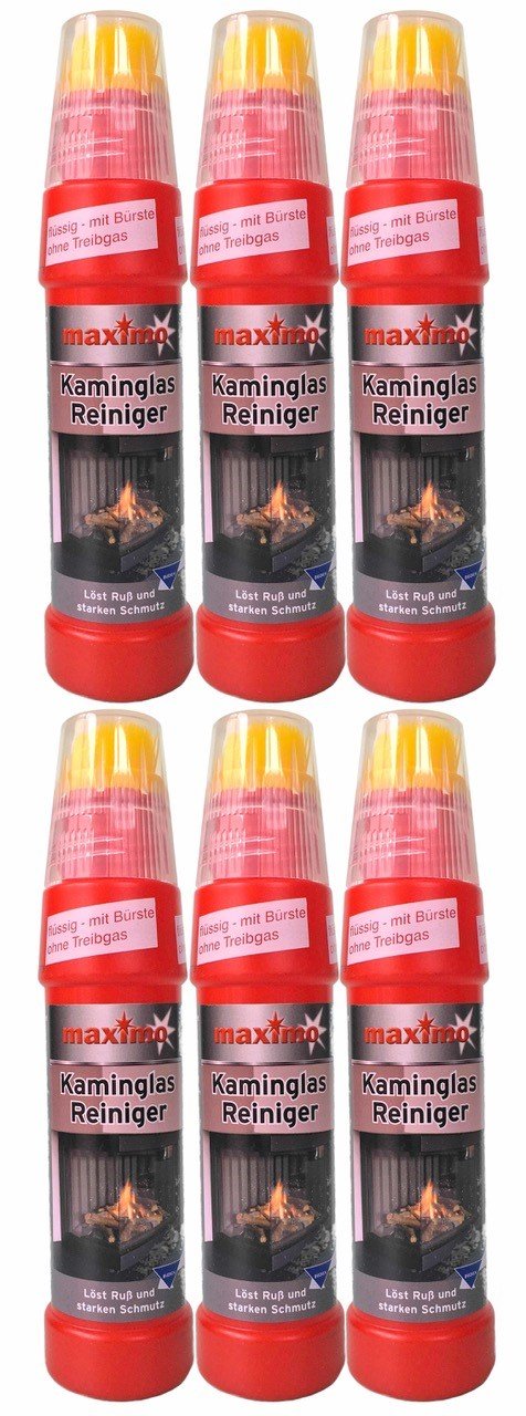 Kaminscheibenreiniger Maximo | Power Activ-Gel gegen hartnäckigste Verschmutzungen wie Ruß und Eingebranntes | Hochergiebig mit integrierter Bürste (06)