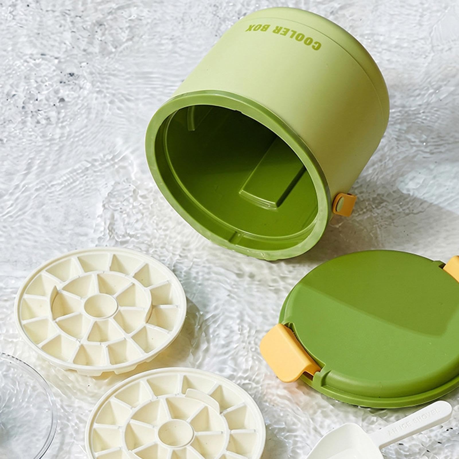 Seau À Glace Seau De 2 En 1 Avec Couvercle Et 2 Bacs