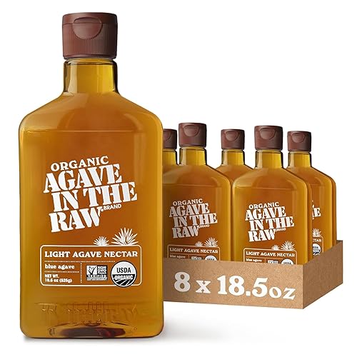 Miniatura 8 de Agave orgánico en el néctar de agave claro crudo, 18.5 onzas, fabricado con agave azul de México, USDA orgánico, proyecto verificado sin OMG, vegano