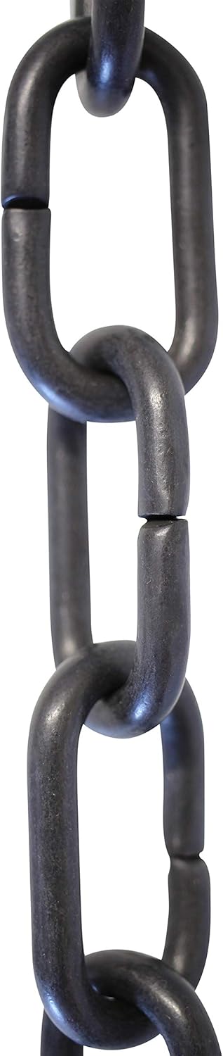 RCH Hardware CH-07-OBB-3 Decorative Polished Solid Chain for Hanging, Lighting-Standard Unwelded Links (3 ft/1 Yard) (Oil Bronzed Black)