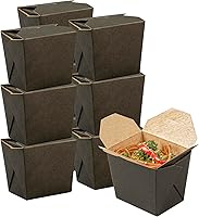 Vista 1 de Restaurantware -Cajas de comida para llevar de 8 onzas, 200 cajas desechables de alimentos para llevar, con bloqueo de pestañas, apilables, cajas