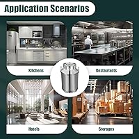 Vista 9 de Lata de leche de 15.85 galones/60 litros – Jarra de leche de acero inoxidable 201, mango grueso con tapa sellada, cubo de leche resistente para vino