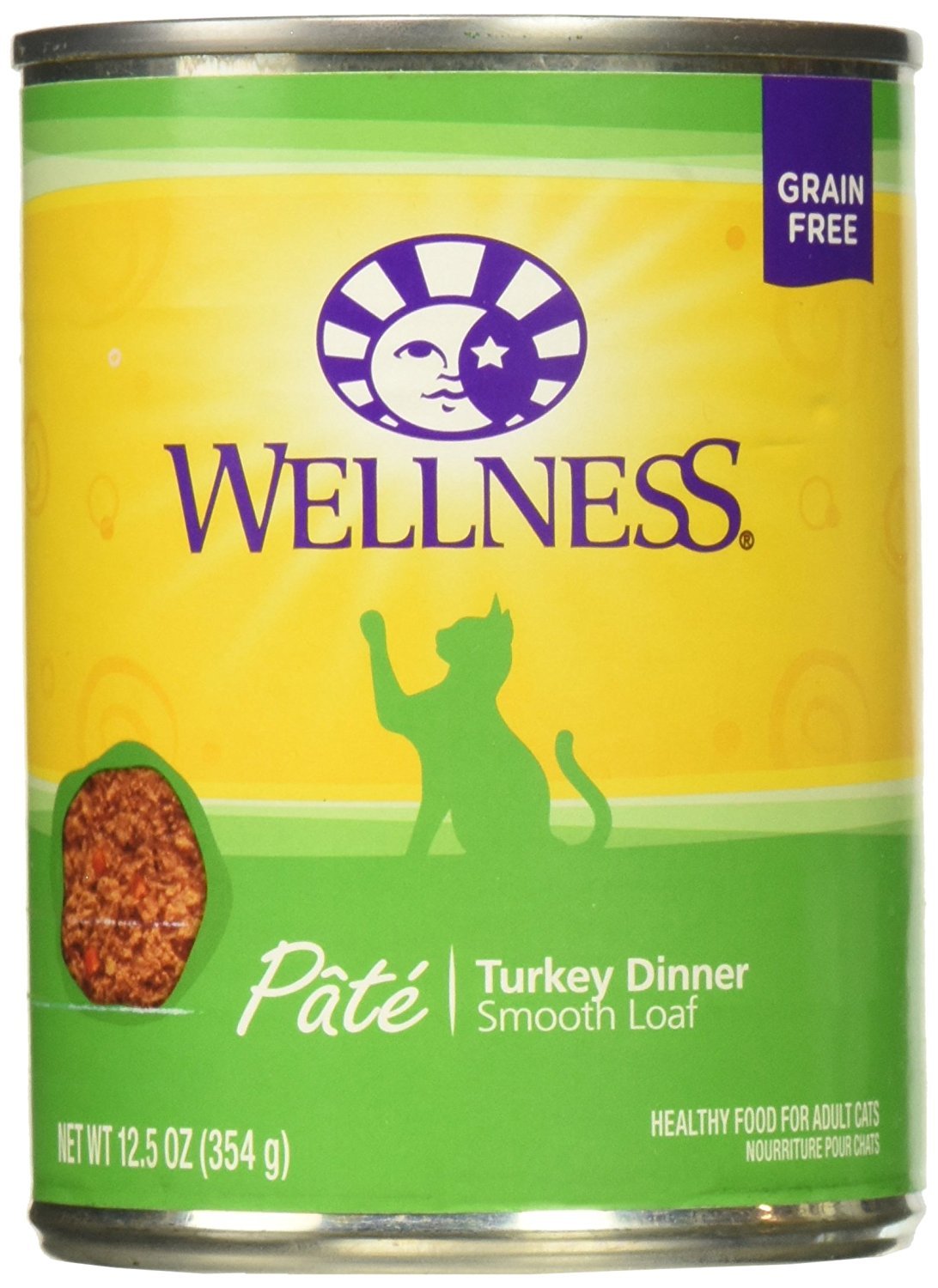 Wellness Pet Products Cat Food - Turkey Recipe - Case of 12 - 12.5 oz.