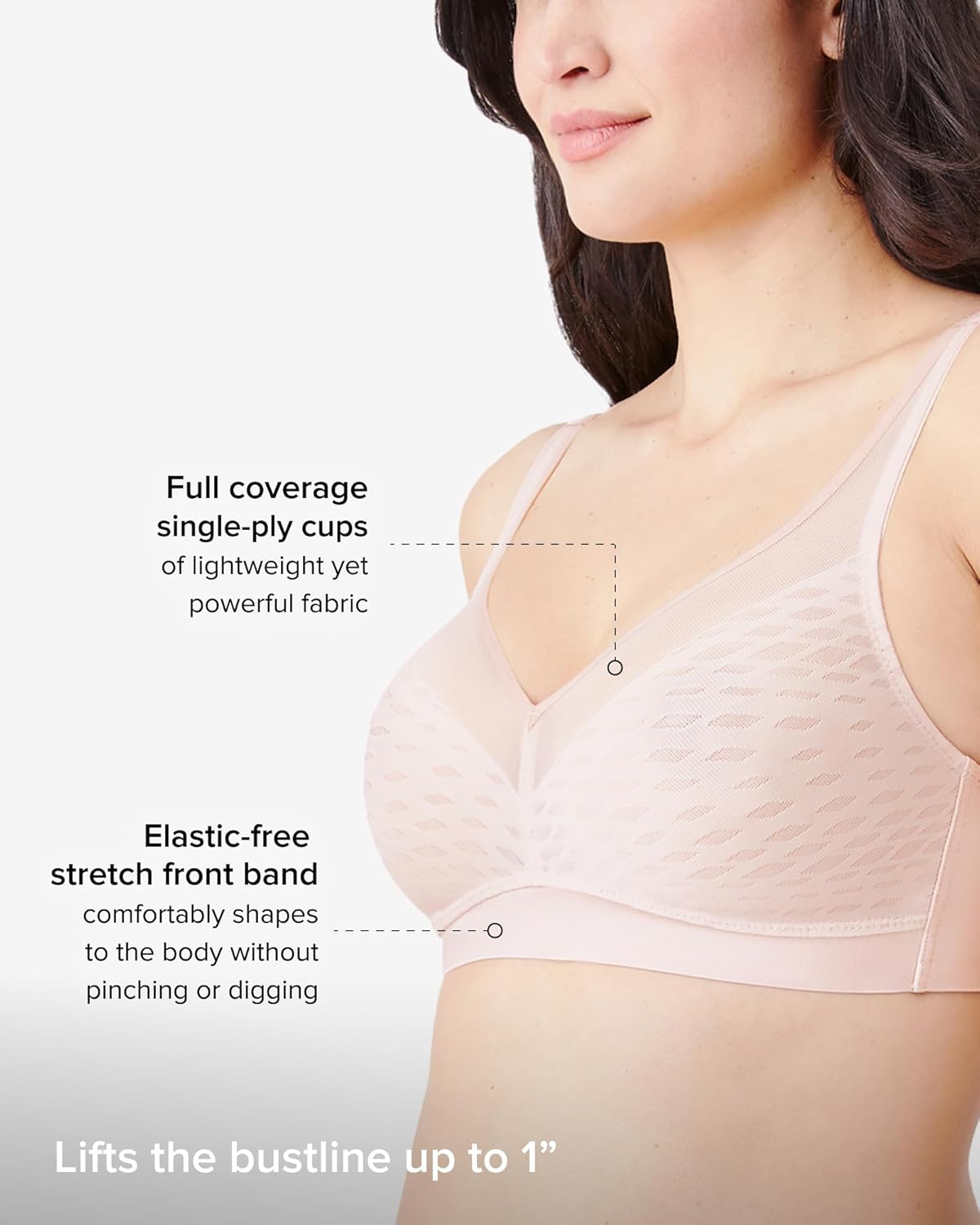 Wacoal womens Elevated Allure Unlined Full Coverage Wire Free Lifting Bra, 852336 - Image 3