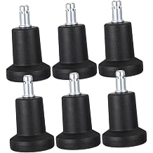 LALAFINA Practical Fixed Feet Stable on Smooth Floor Surfaces 6pcs Plastic and Metal Material, Contemporary Design for Office Chairs and Other Equipment for Office and Home Furnishings