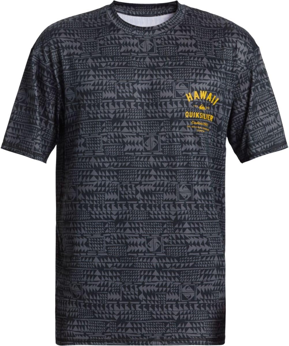 Quiksilver - Mens Hi Multiply Surf Short Sleeve T-Shirt, Color Wild Fern Black, Size: Large