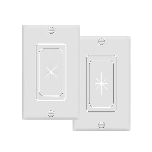 Miniatura 9 de TOPGREENER Inserto de goma flexible con ojales de pared con placa de pared decorativa y soporte de montaje, placa de paso para cables de bajo Blanco