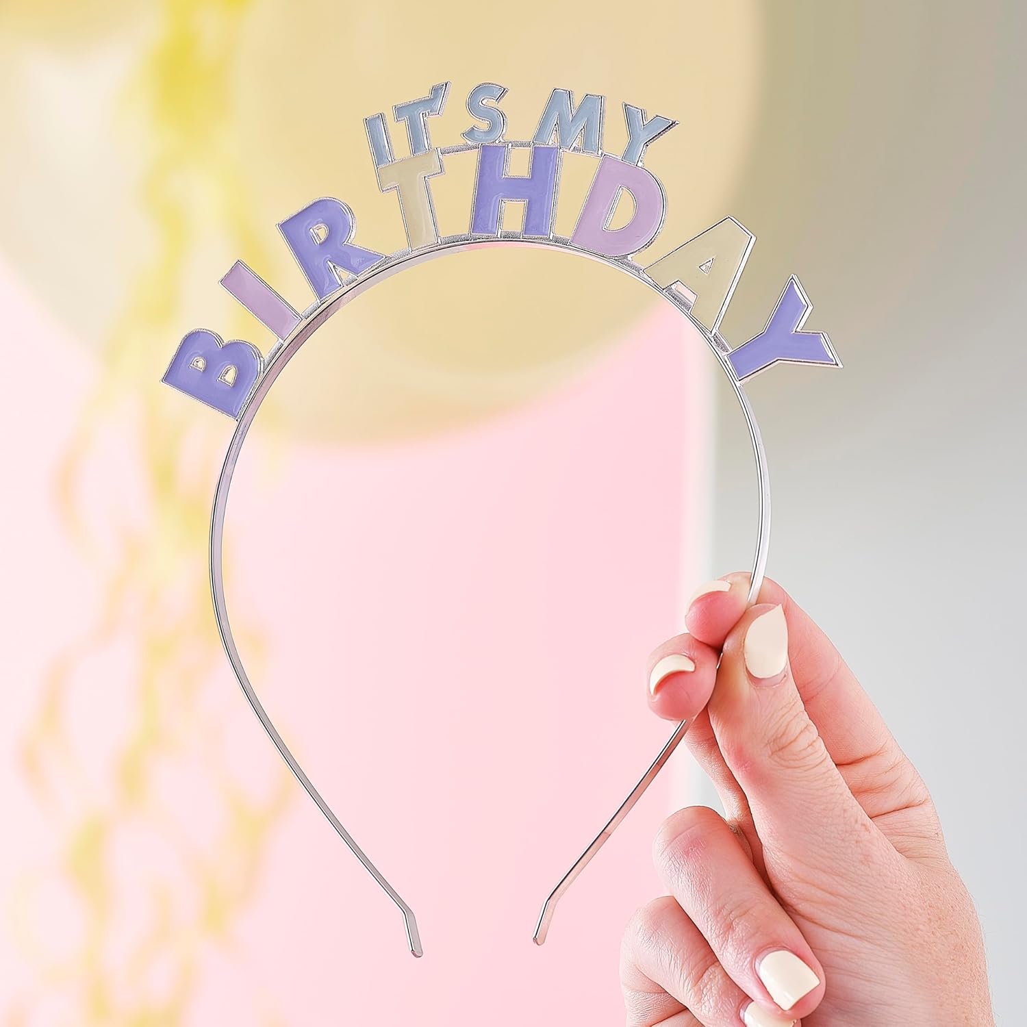 Ginger Ray Pastel 'It's My Birthday' Metal Headband Party Wearable Accessory