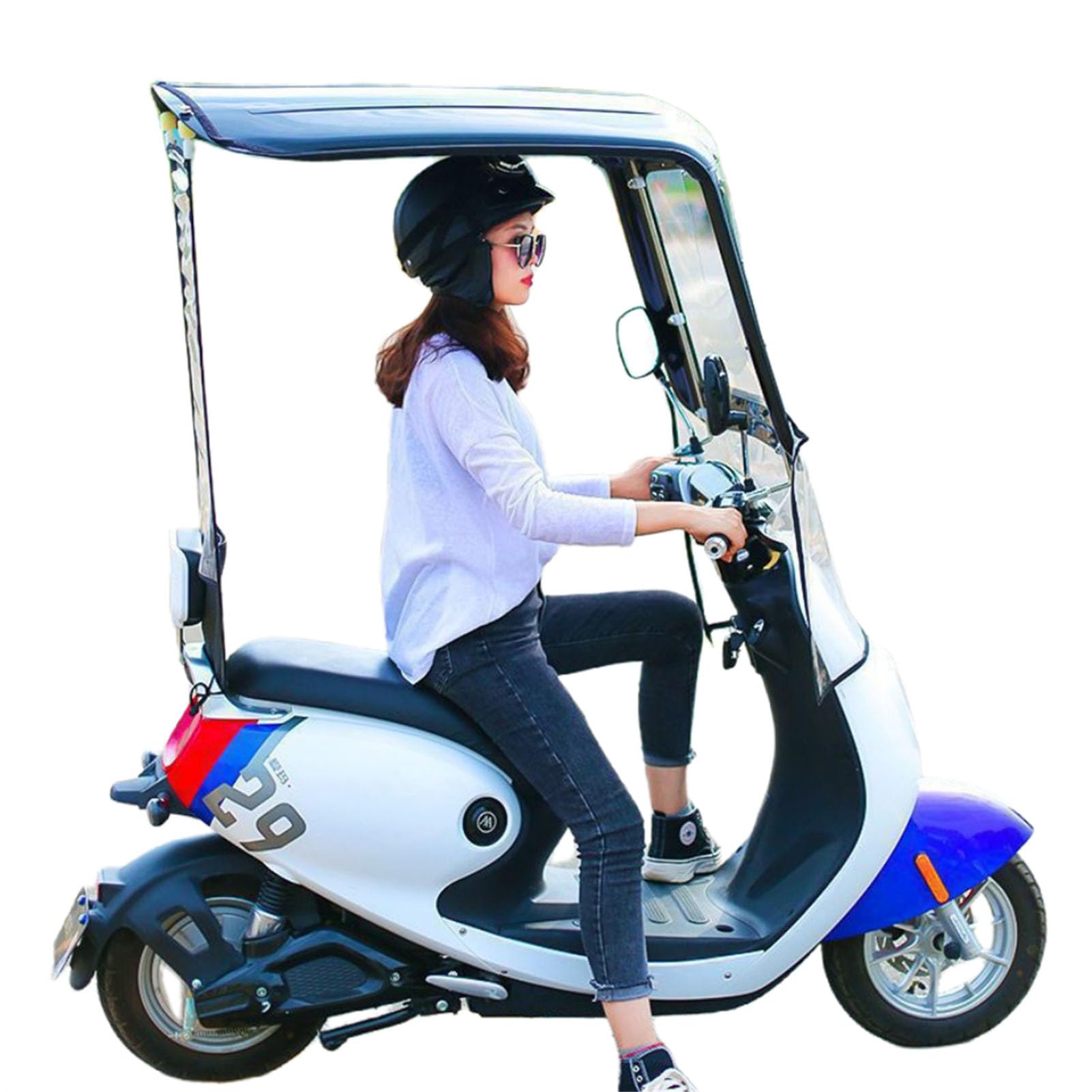 Amazon | バイク屋根 電動バイクキャノピー スクーター 屋根 後付け