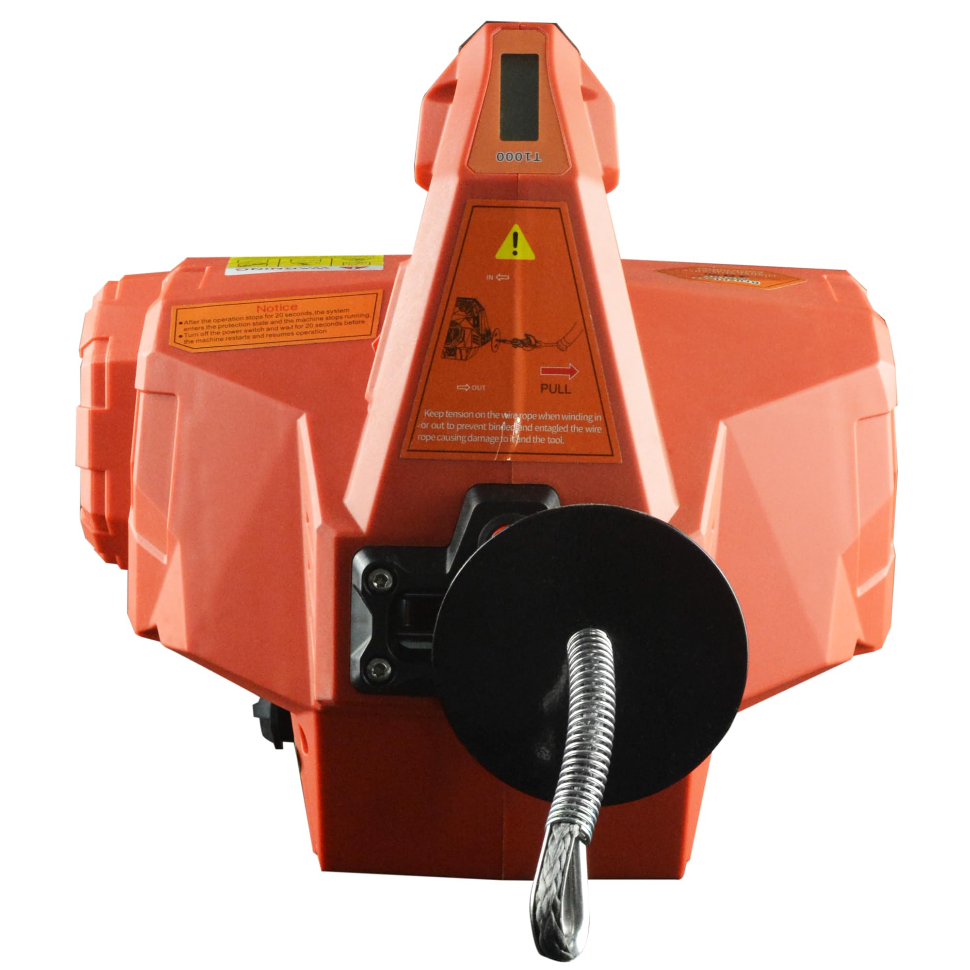 Treuil électrique à batterie portable avec Télécommande sans fil 24 V, 453 kg | 1000 lbs – Treuil avec corde synthétique de 12 m de long, portable pour industrie, remorqueur, remorque