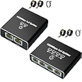 Gigabit Ethernet Splitter Bundle 1 to 2 & 1 to 4 with 2×6.6ft Cat6 RJ45 Cables – Network Splitter Adapter 1000Mbps for Cat5/5e/6/7/8